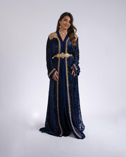 Royal Navy Blue Takchita front view