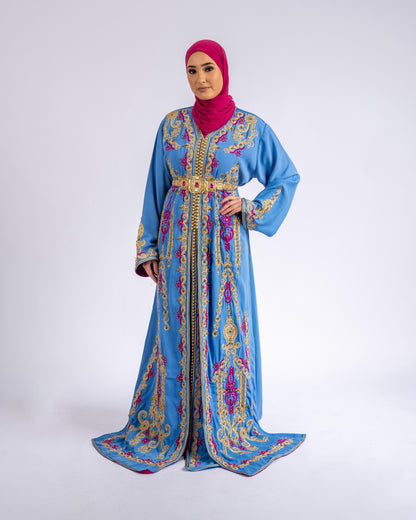 Royal Sky Blue Takchita front view