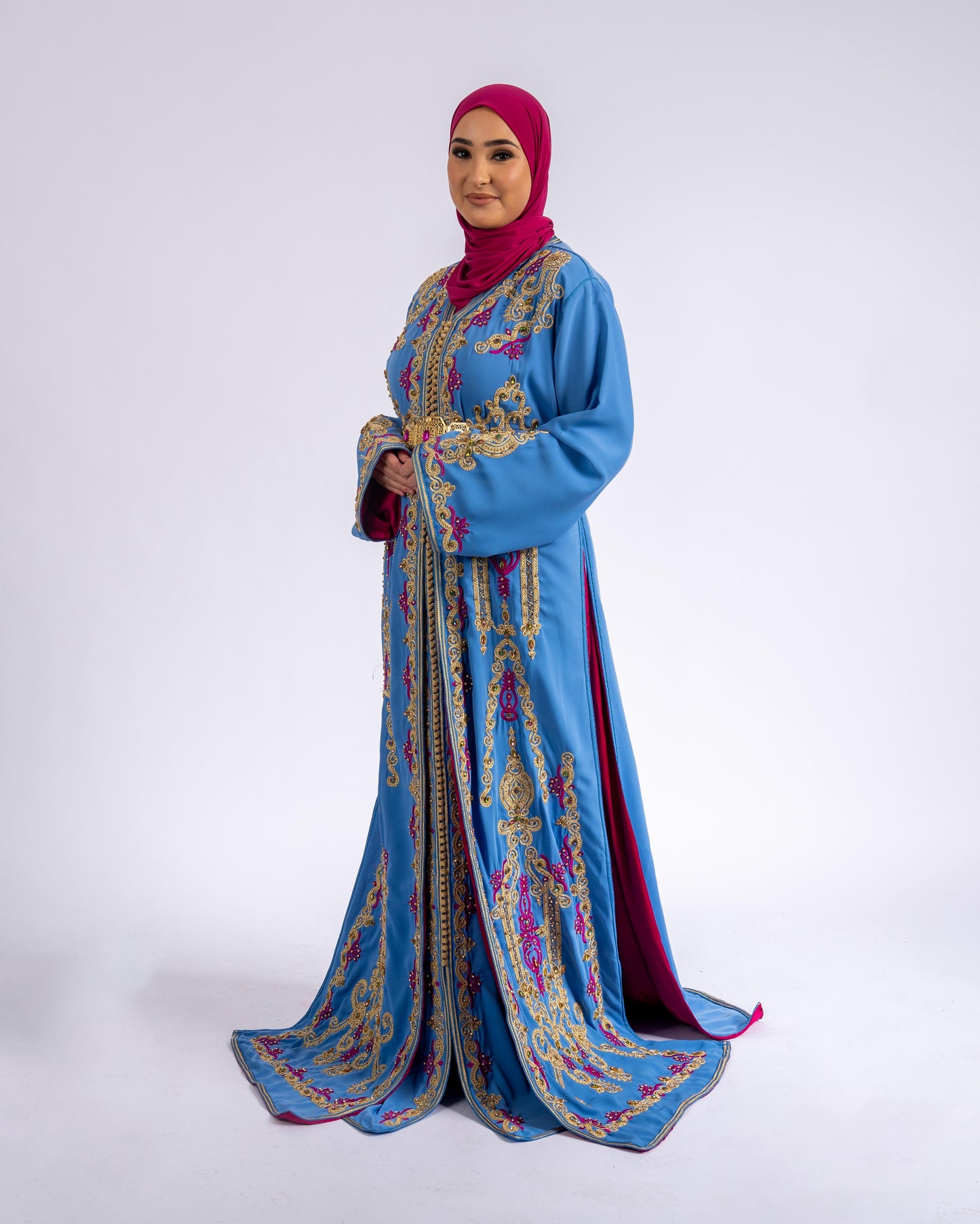 Royal Sky Blue Takchita side view